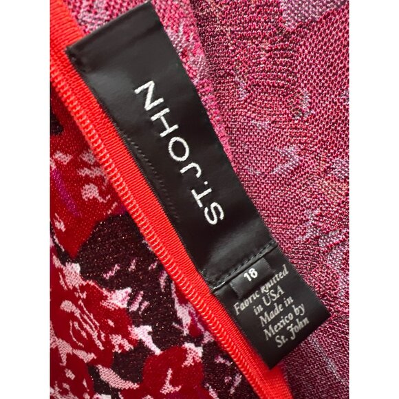 St John Collection Indian Rose Blister Jacquard Dress - Picture 9 of 9